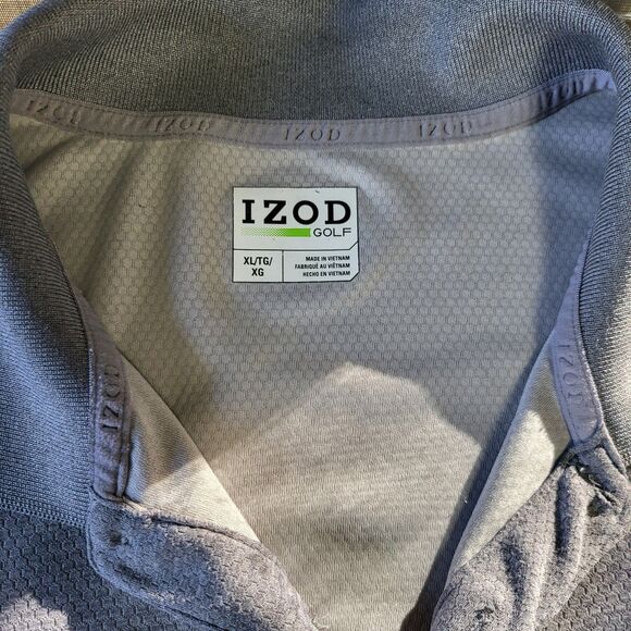 IZOD Mens XX-Large Gray Golf Long Sleeve Tournament Polo NEW - Picture 3 of 11